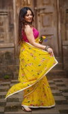 MG 292 Plain Linen Digital Printed Sarees Wholesale Price In Surat
